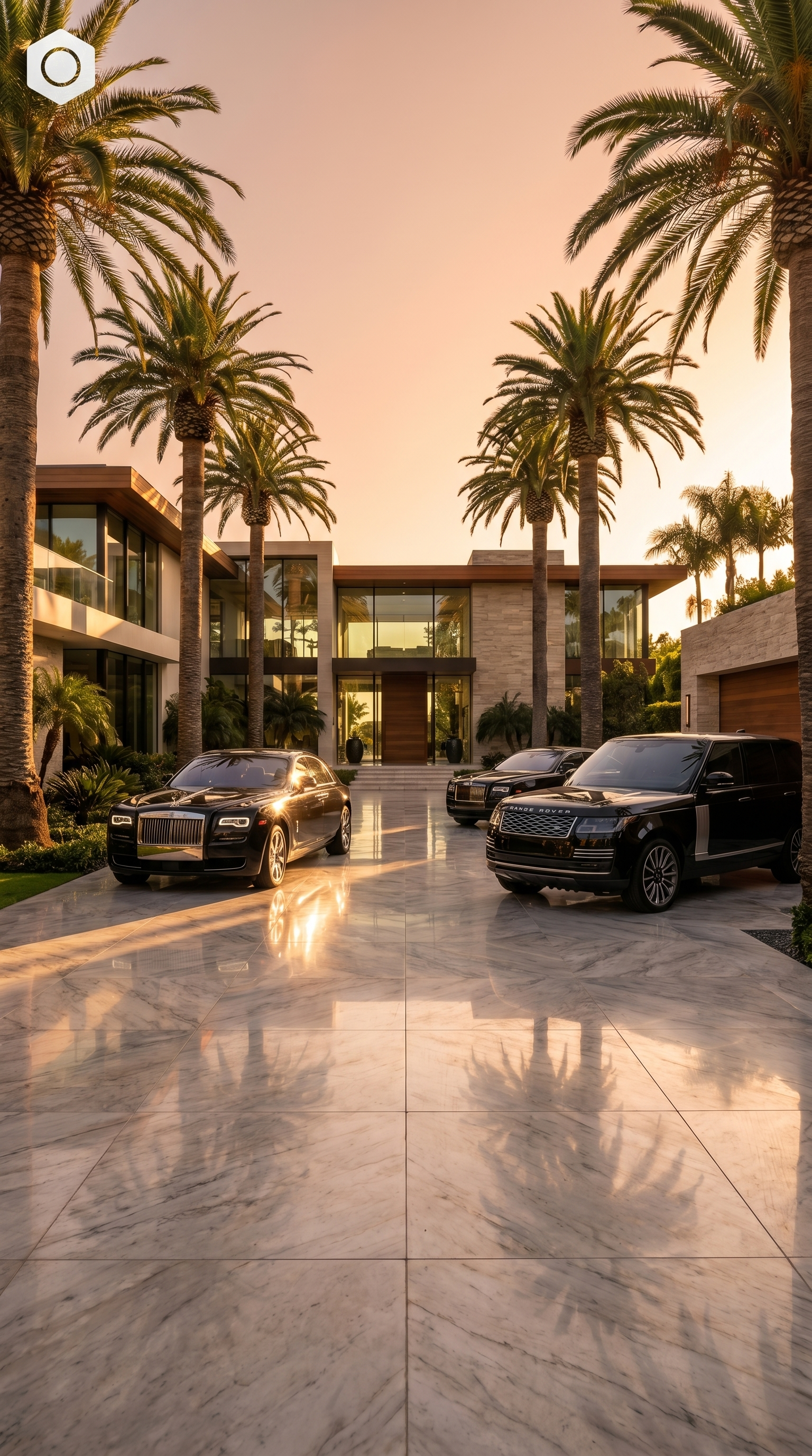 Luxury Beverly Hills Mansion Driveway