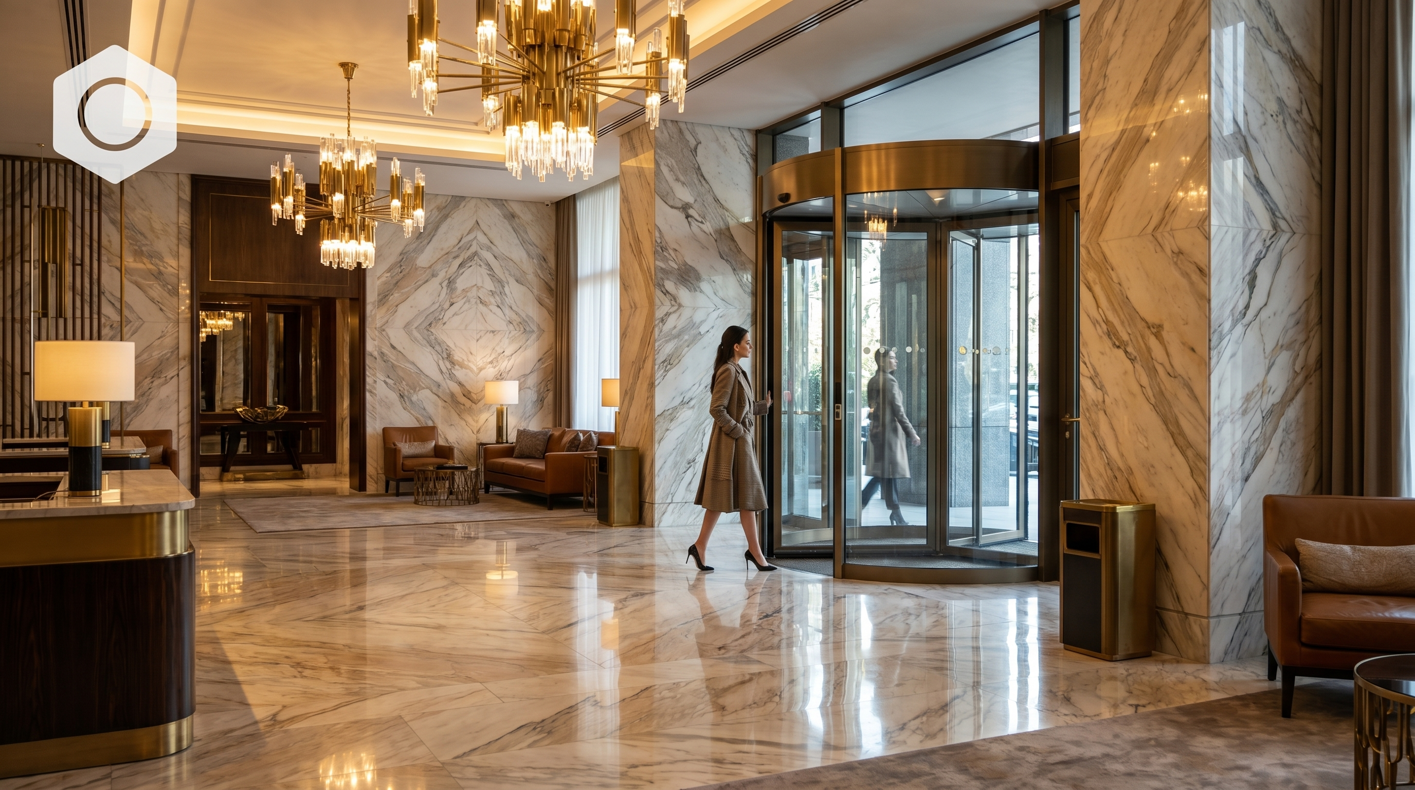 Luxury Hotel Lobby Entrance