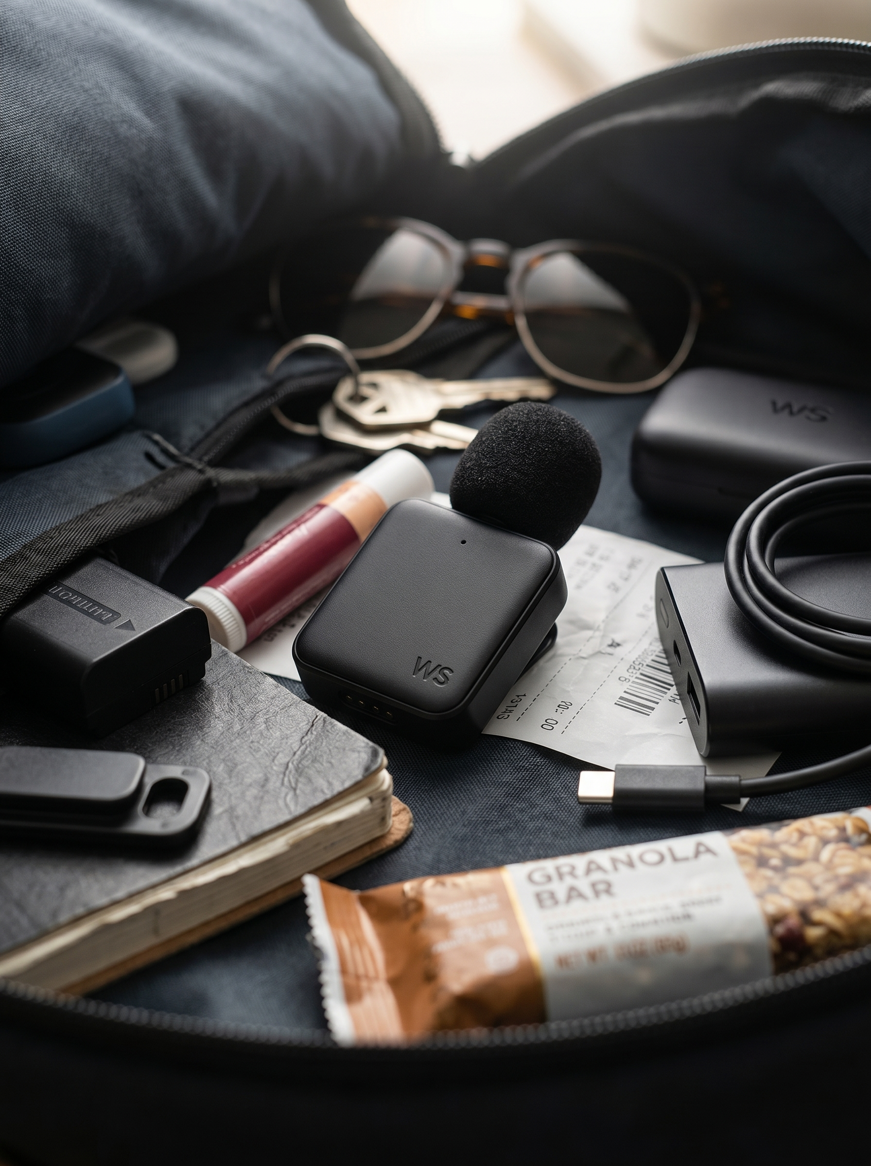 Mic in backpack