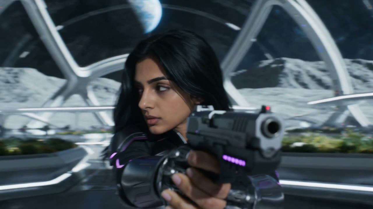 A Futuristic action scene